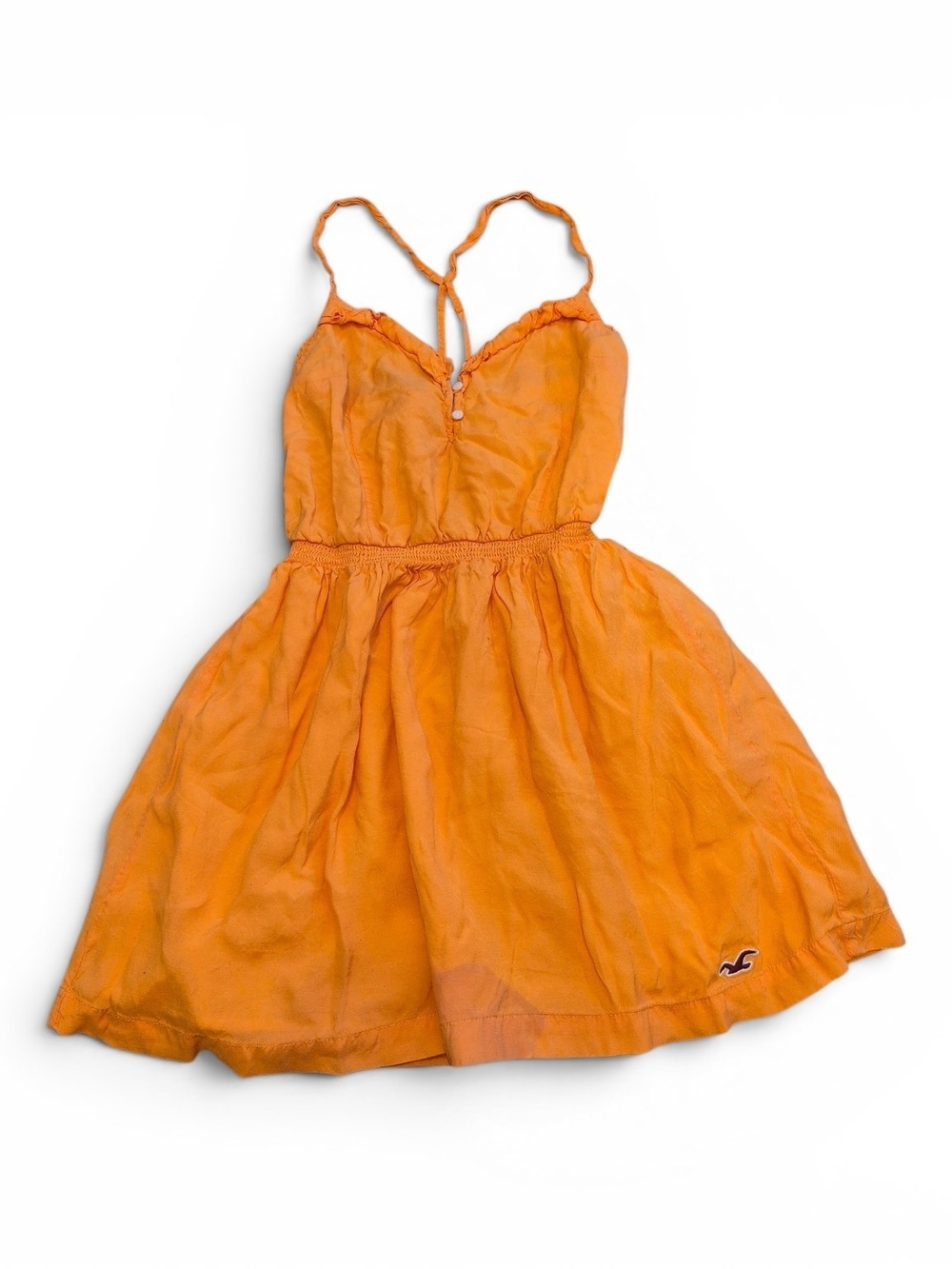 Hollister Orange Spaghetti Strap Mini Dress